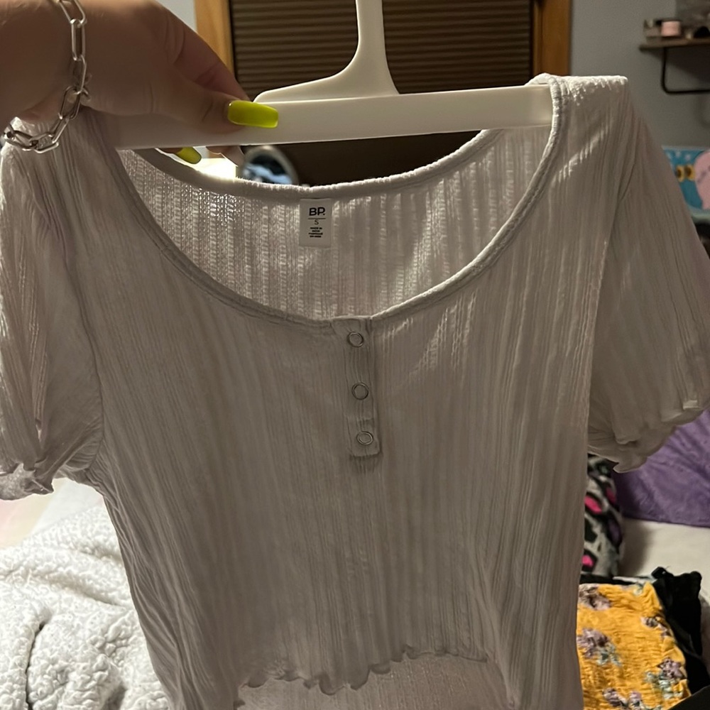 white crop top
